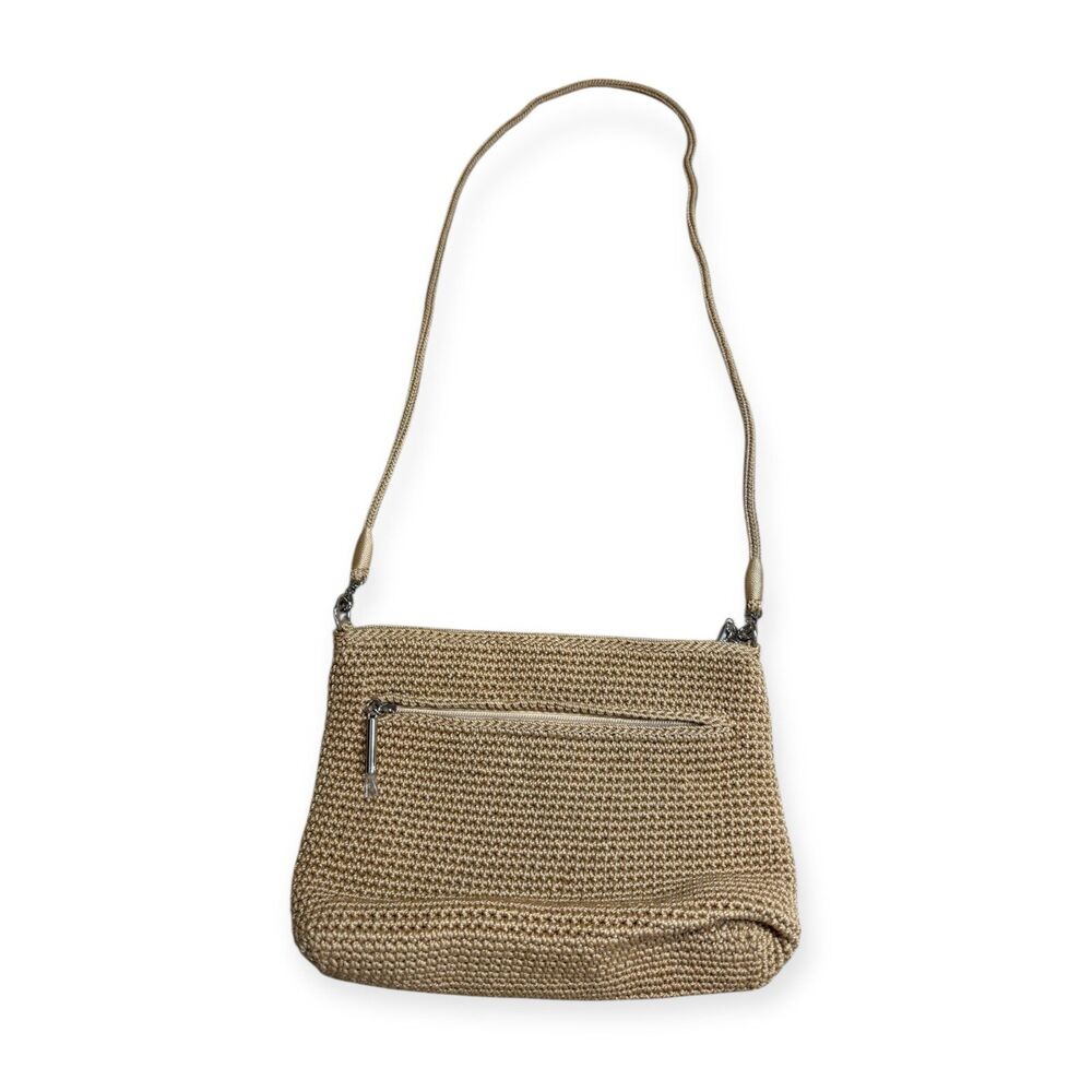 The Sak Tan‎ Crochet Crossbody Bag Boho Zipper Top Shoulder Bag